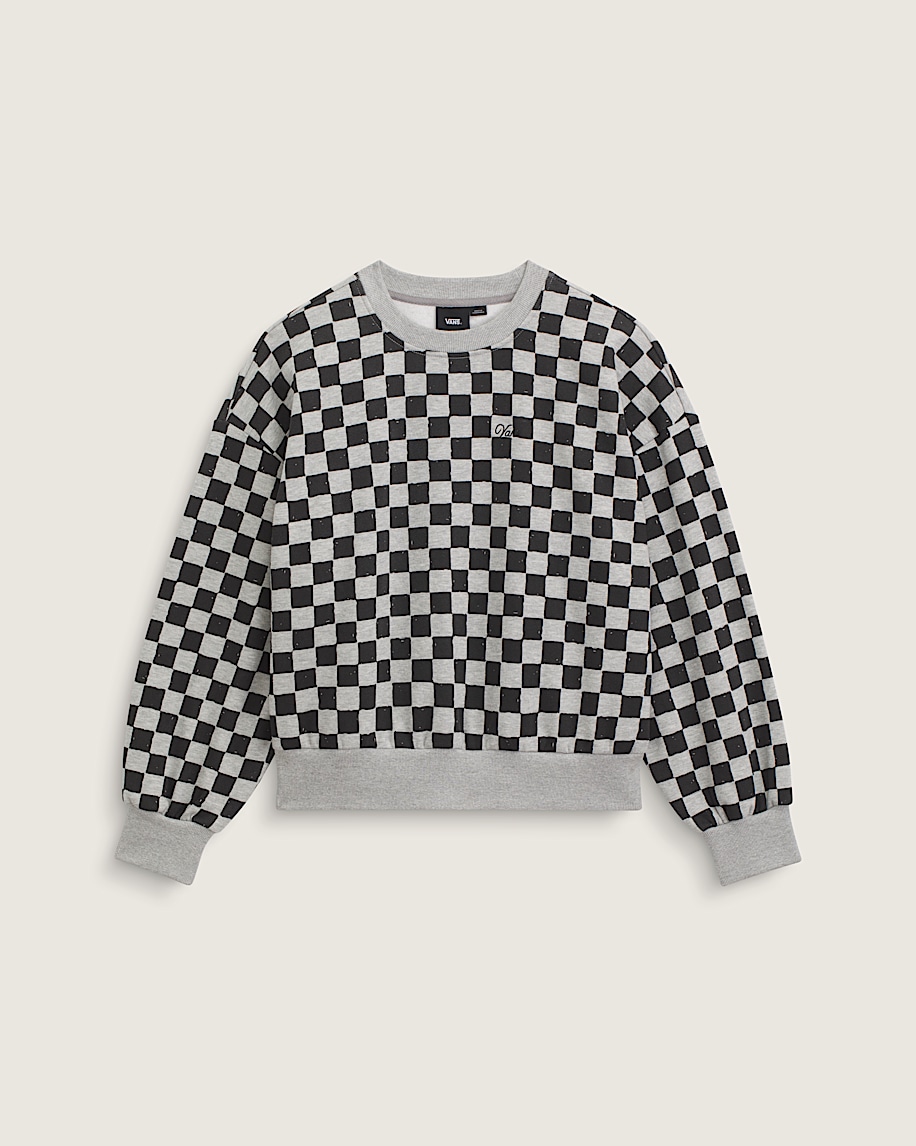 retro-sweatshirt mit schachbrettmuster