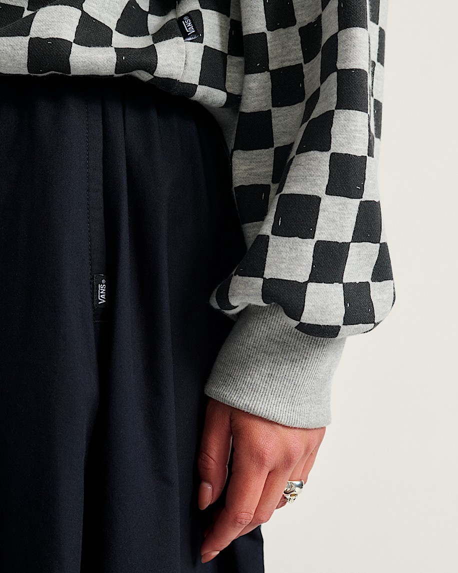 retro-sweatshirt mit schachbrettmuster