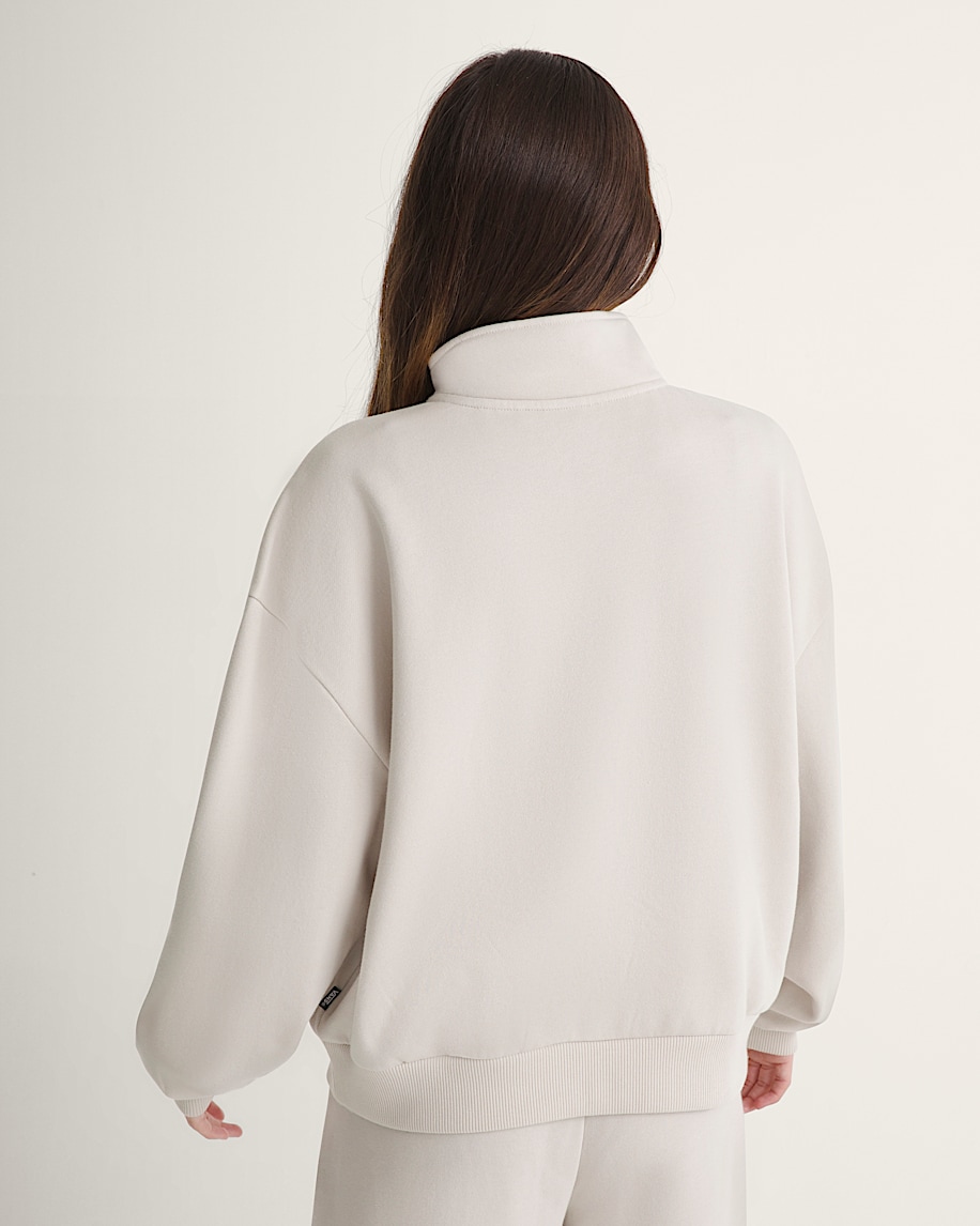 sweatshirt mit stehkragen und schriftzug