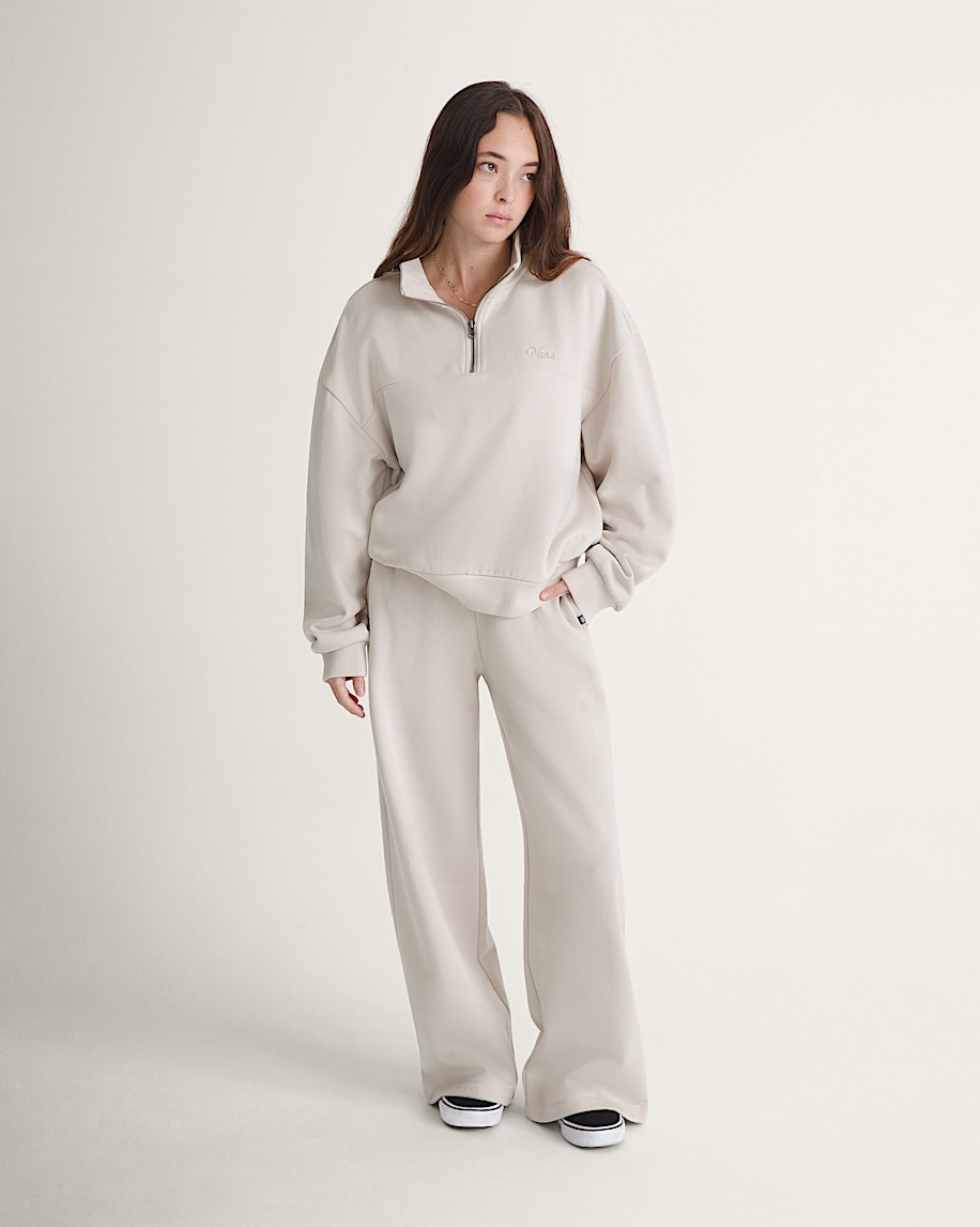 sweatshirt mit stehkragen und schriftzug
