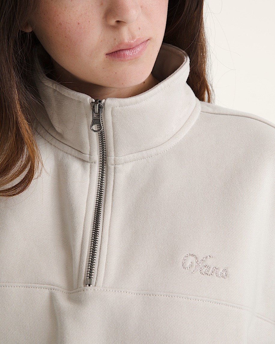 sweatshirt mit stehkragen und schriftzug
