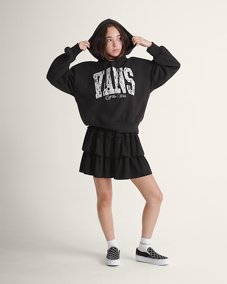 retro-pullover-hoodie mit schnürung