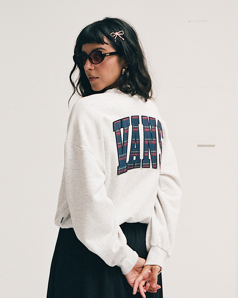 tartan up retro crew sweatshirt