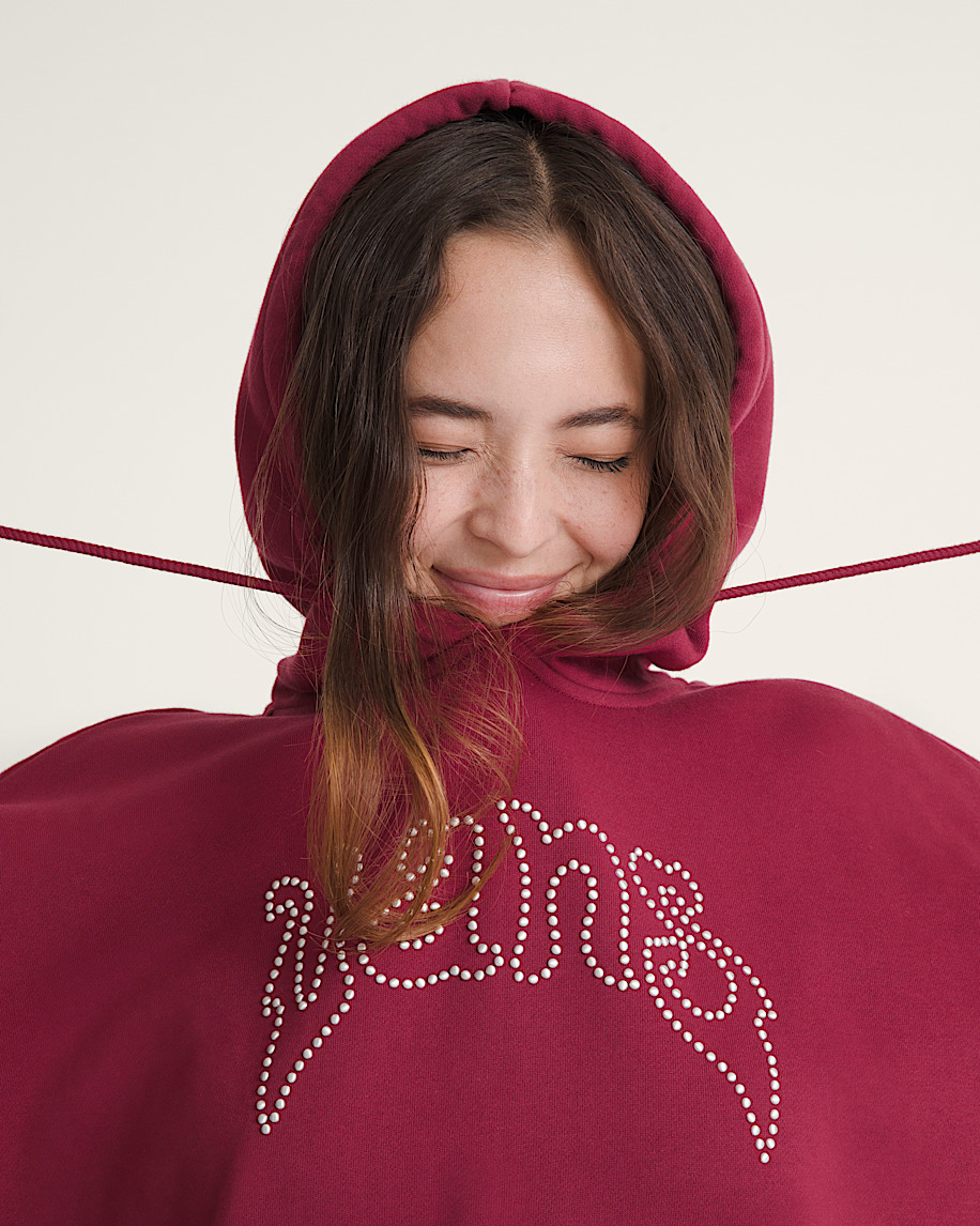 pearls logo retro pullover hoodie