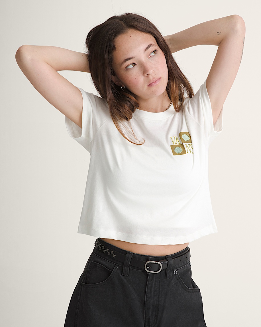 sonniges kariertes crop-t-shirt