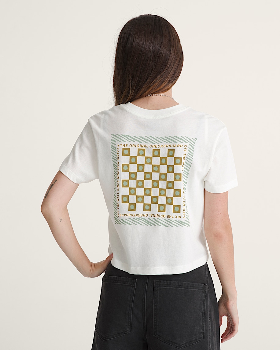 sonniges kariertes crop-t-shirt