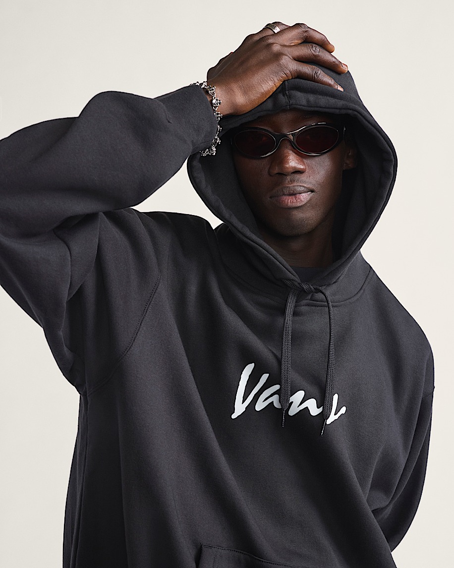 vans pullover-hoodie mit schriftzug