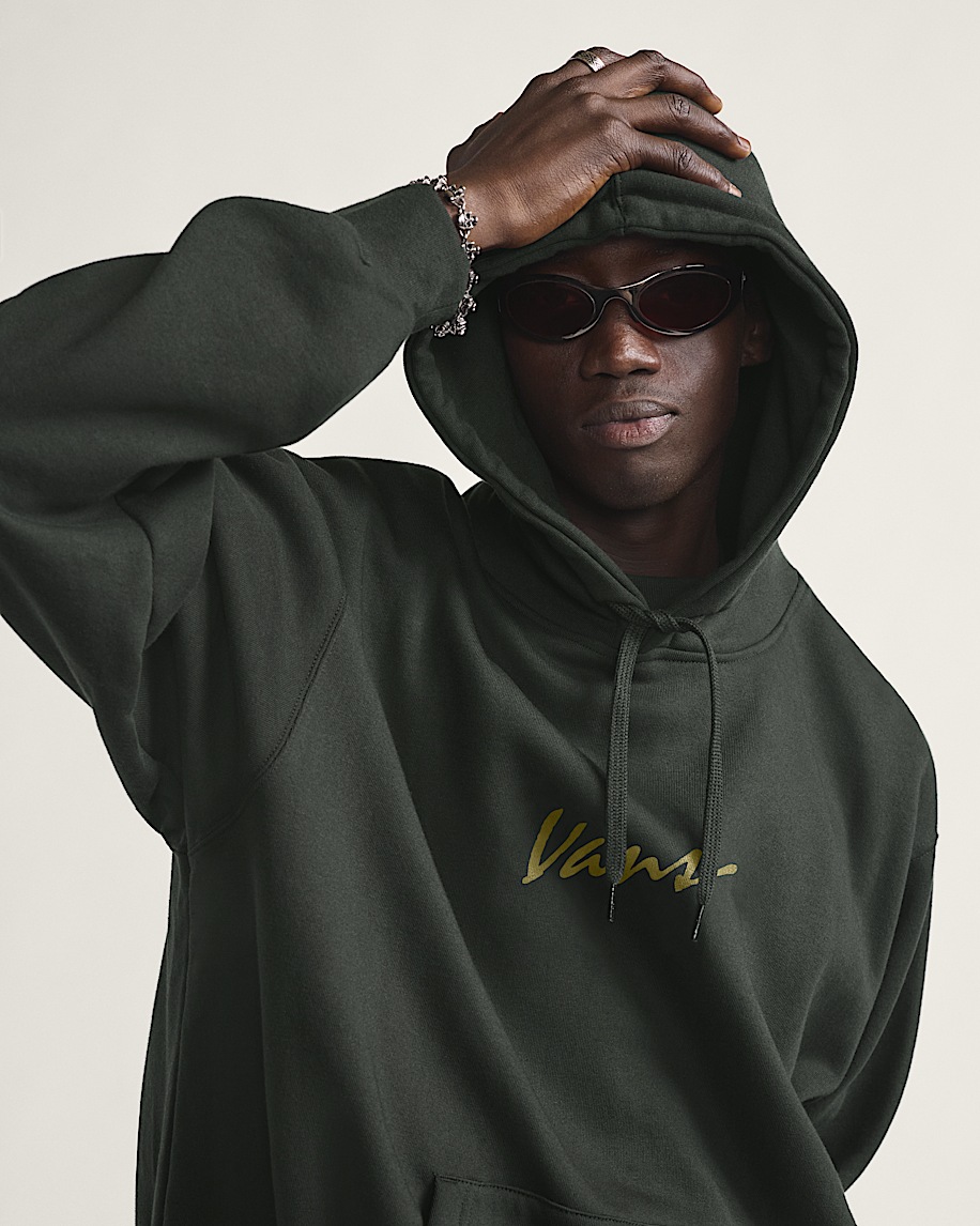 vans pullover-hoodie mit schriftzug