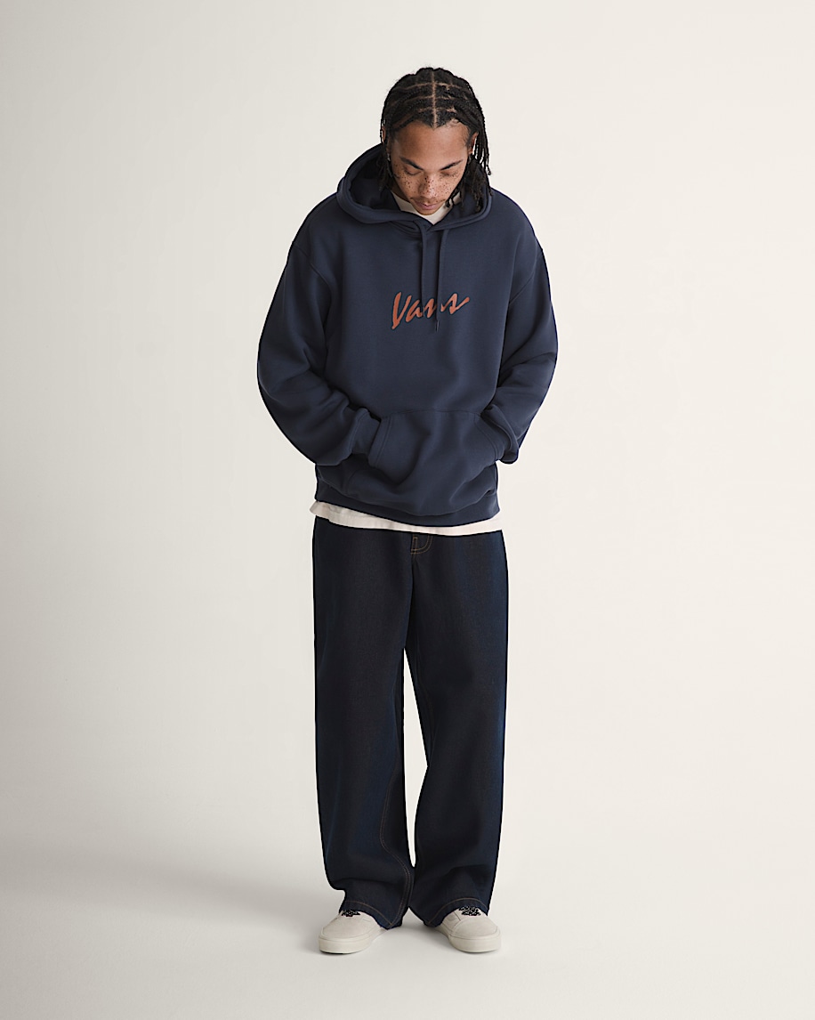 vans pullover-hoodie mit schriftzug