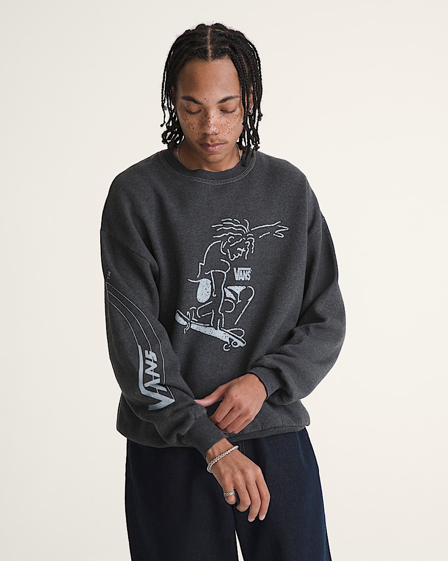 waffle shop skate crest rundhals-sweatshirt