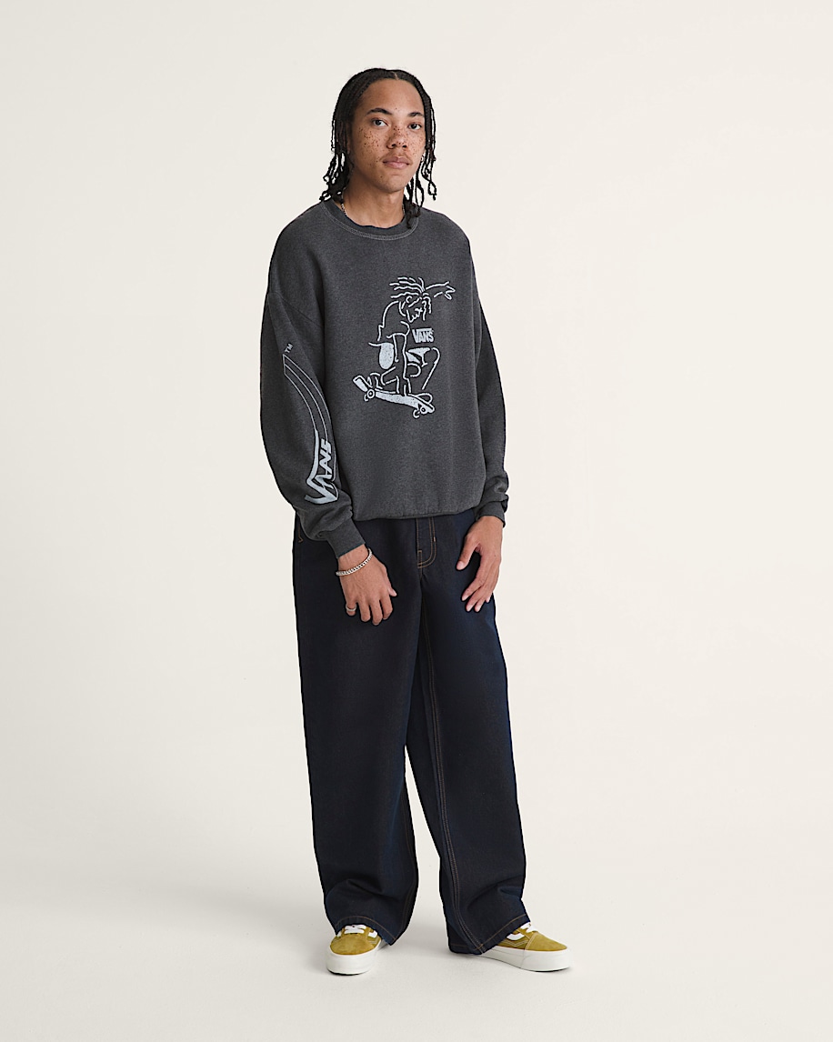 waffle shop skate crest rundhals-sweatshirt