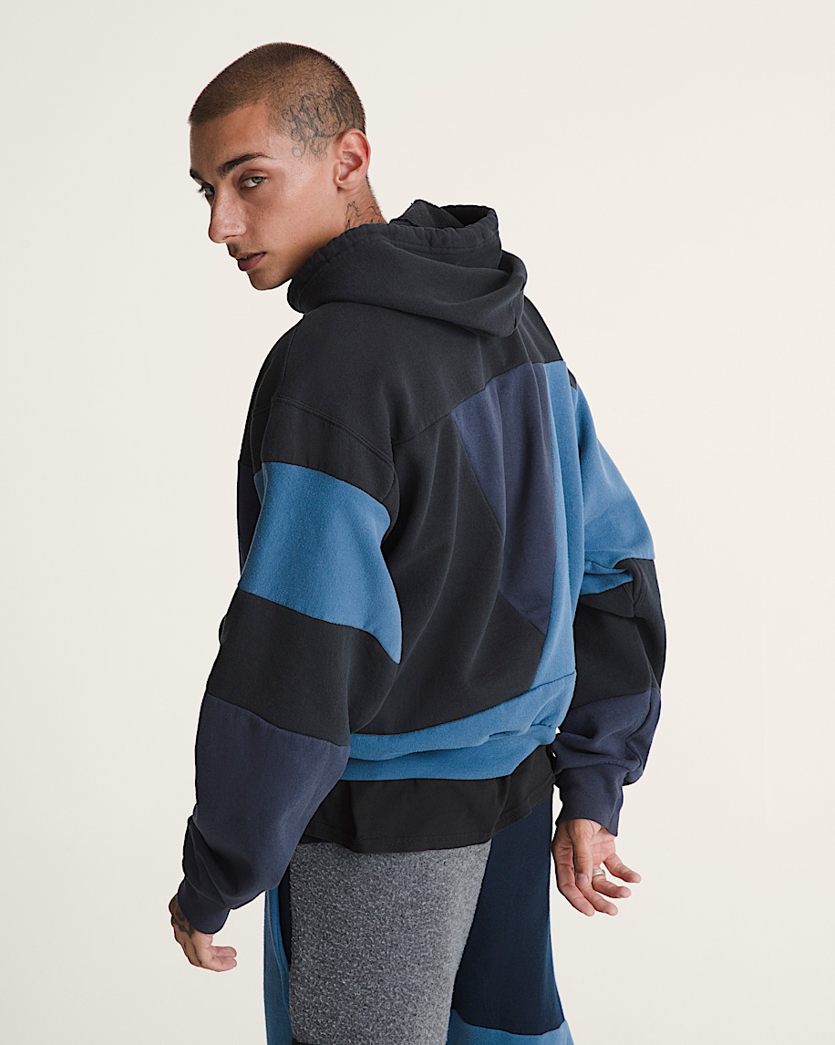 waffle shop reimagined pieced hoodie