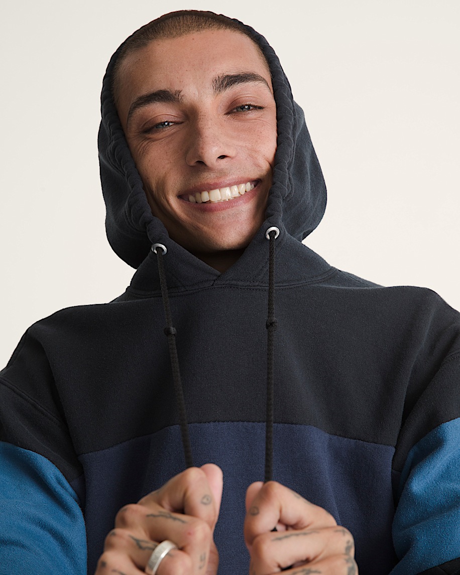 waffle shop reimagined pieced hoodie