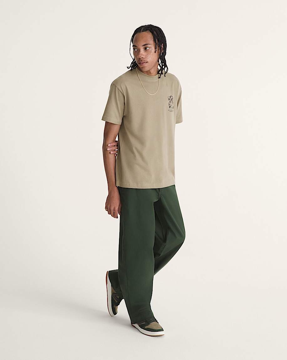 authentische chino-hose mit lockerem schnitt
