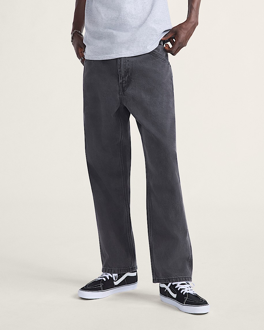 skate check-5 loose denim pants