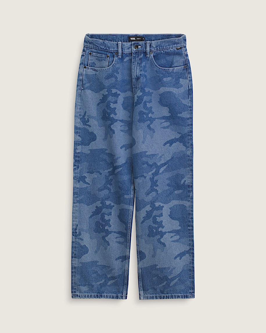 check-5 loose denim pants