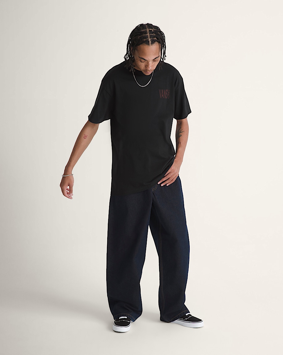 check-5 baggy denim pants