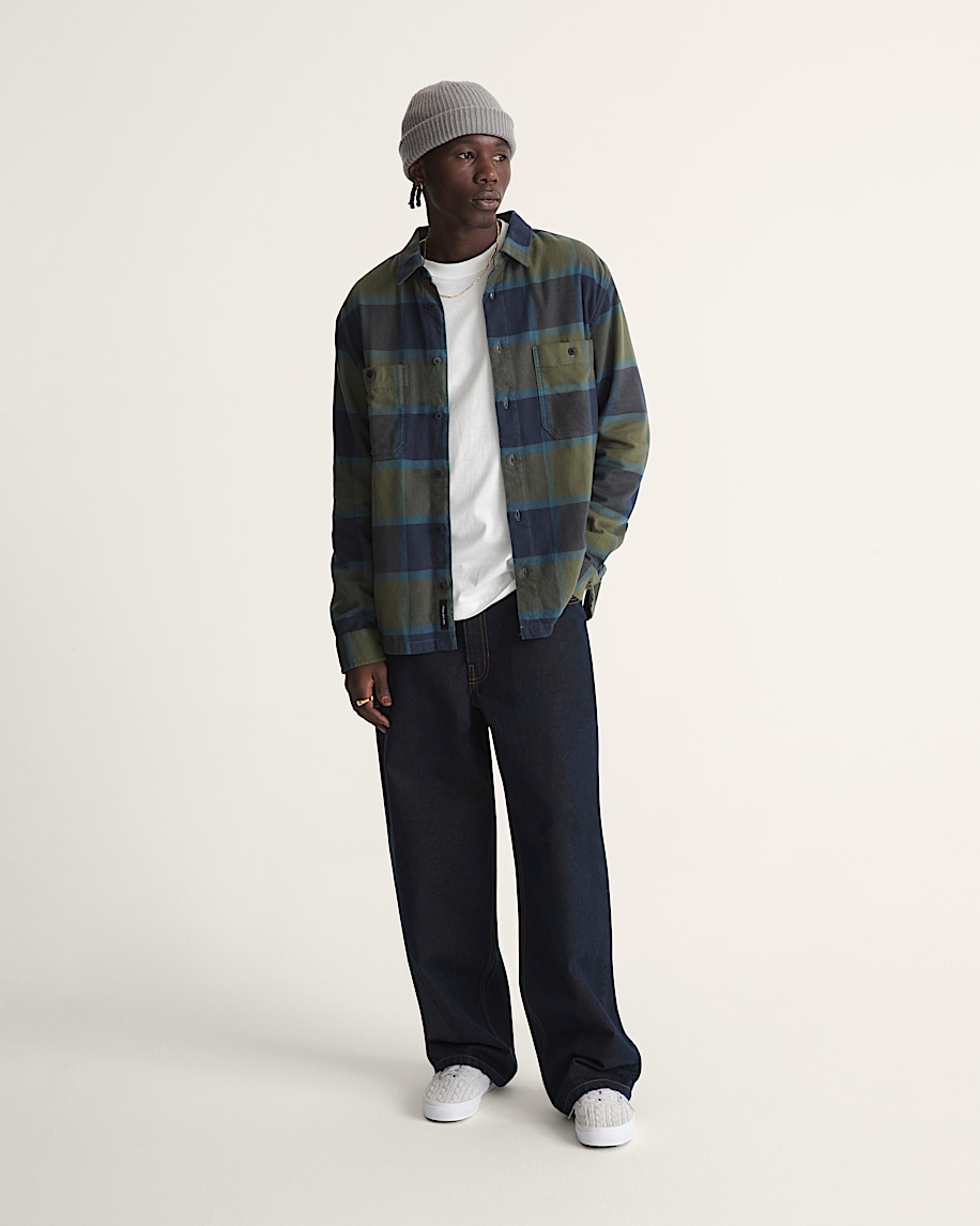 check-5 baggy denim pants