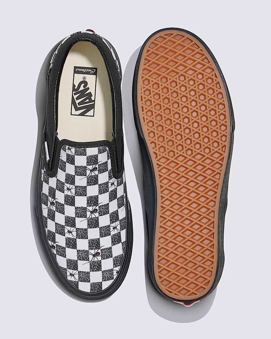 customs classic slip-on halloween checkerboard schuh