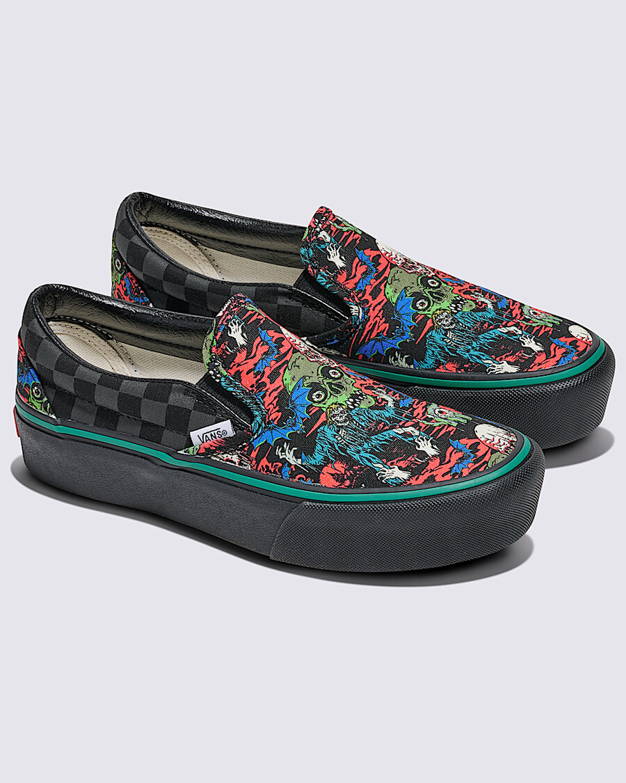 customs classic slip-on platform halloween schuh