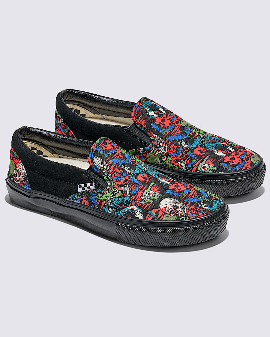 customs skate slip-on halloween schuh