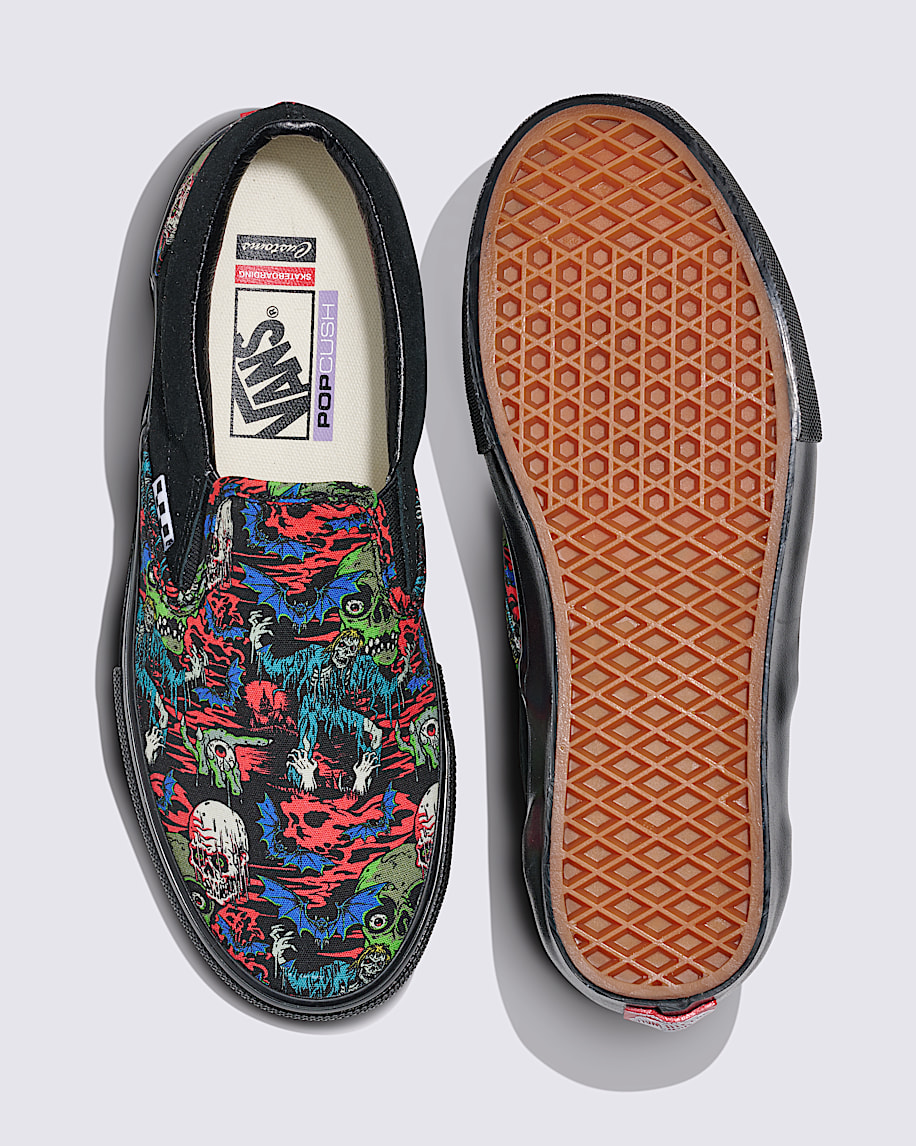 customs skate slip-on halloween schuh
