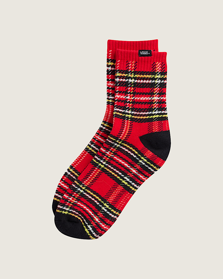 drop v plaid half crew socken