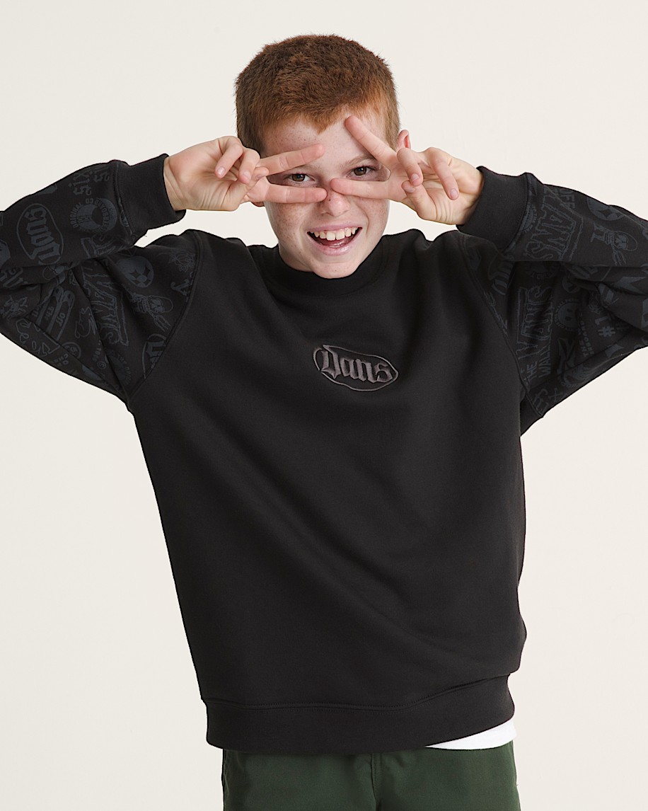kinder-sweatshirt mit rundhalsausschnitt gemischte farben