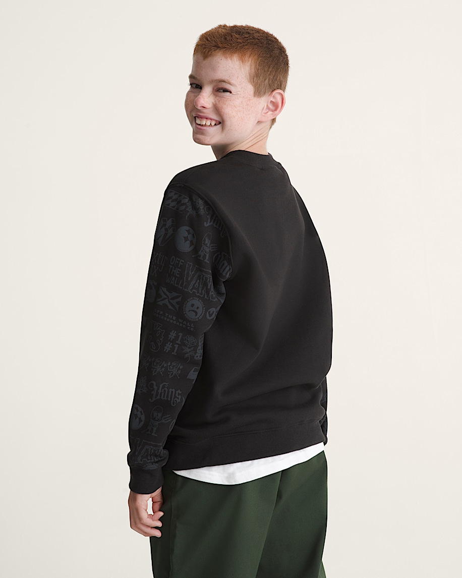 kinder-sweatshirt mit rundhalsausschnitt gemischte farben