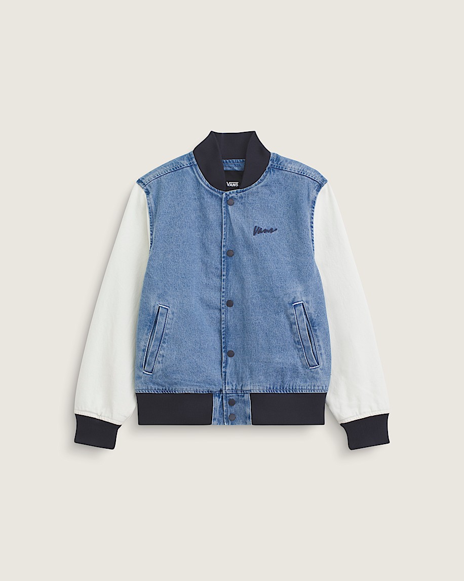 jeans-baseballjacke für kinder