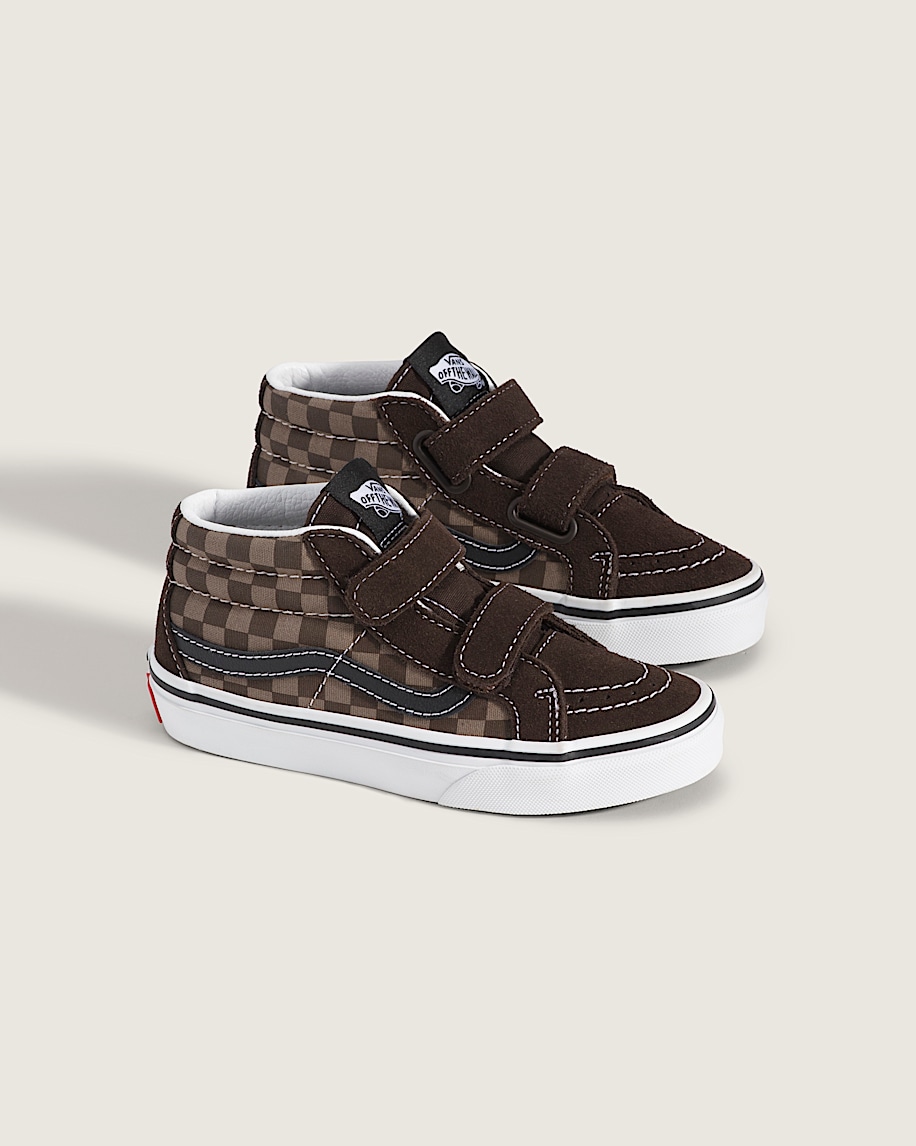 sk8-mid v checkerboard schuh für kleine kinder