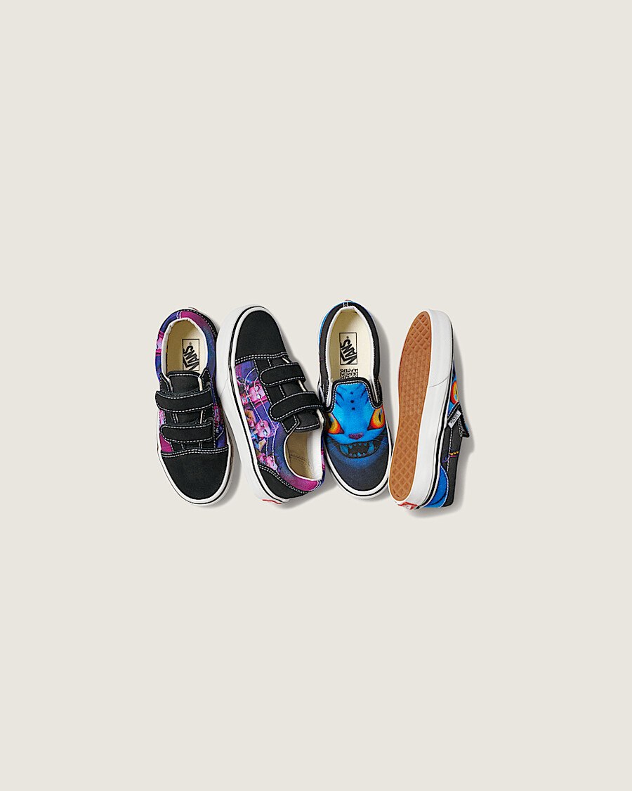 kpop demon hunters x vans old skool v schuh für kleine kinder