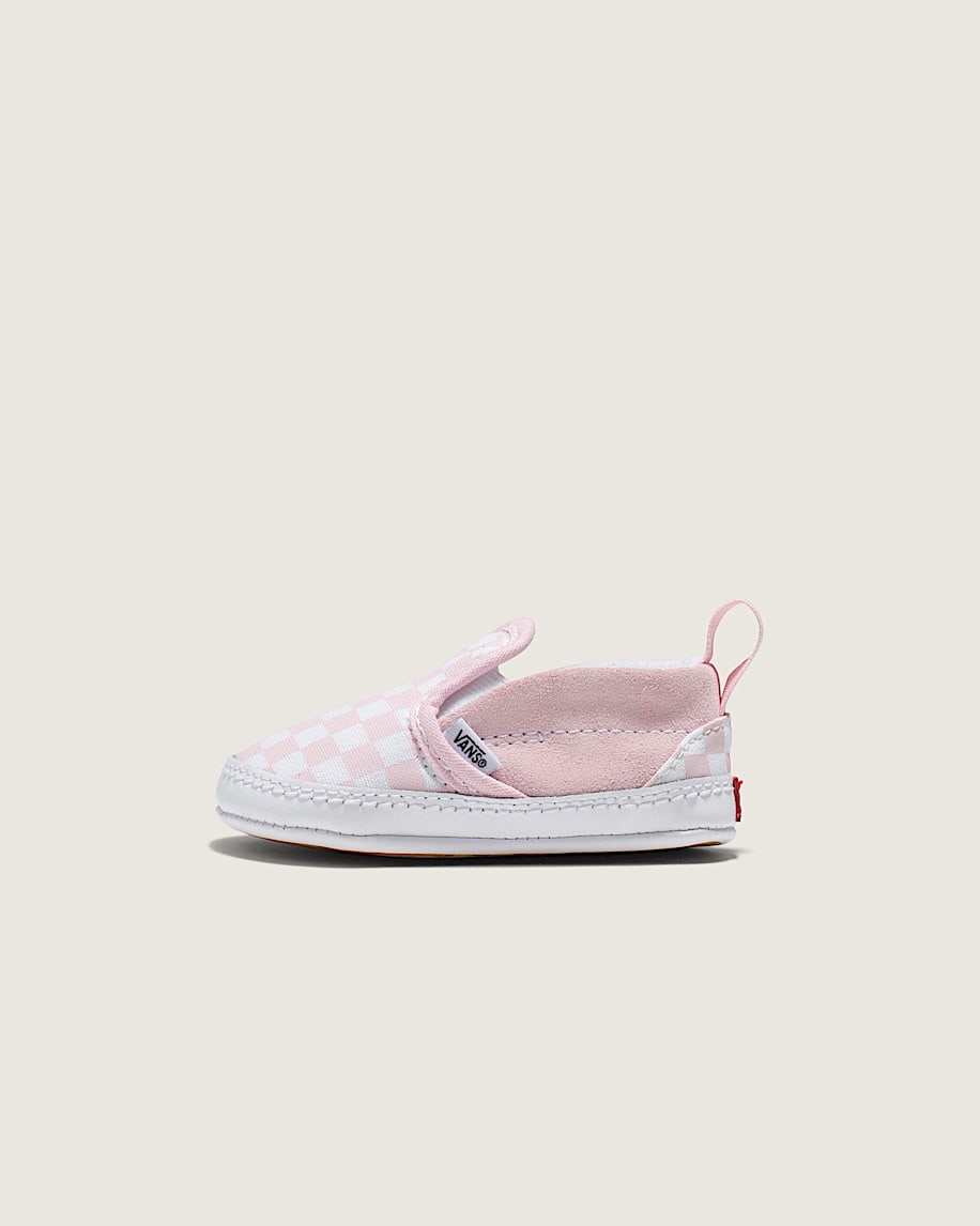 baby-schlupfschuh mit v-förmigem schachbrettmuster